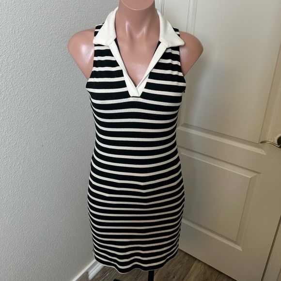 Kirious Black and White Striped Sleeveless Dress Sz XS - Picture 1 of 4